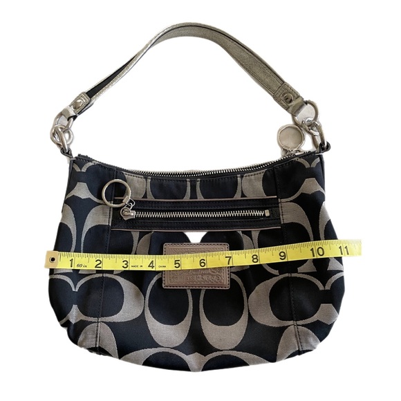 Coach Bags Coach Poppy Signature Small Shoulder Bag H4915317 Black And Silver Poshmark